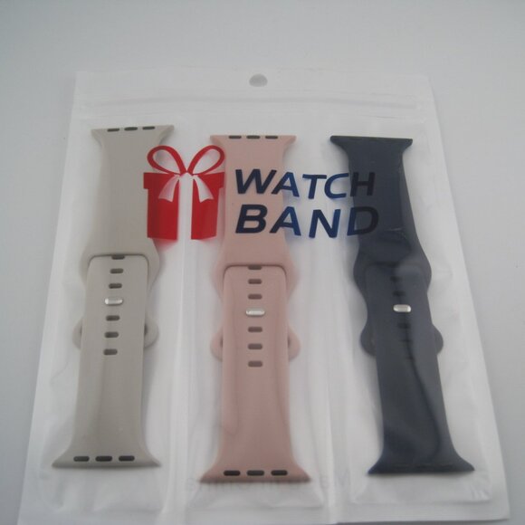 3 Pack For Apple Watch 4/5/6/7/8 SE Ultra 42/44/49mm Silicone Sport Band Strap - Picture 1 of 1